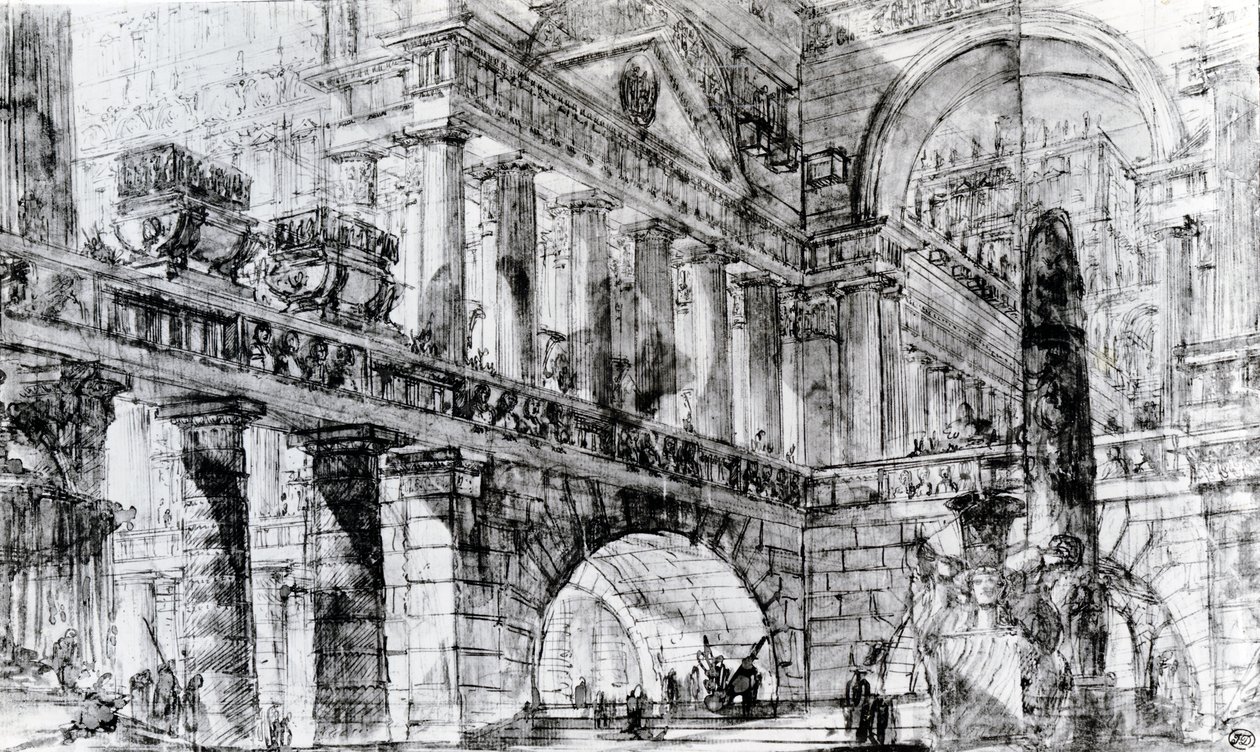 Tempelgård af Giovanni Battista Piranesi
