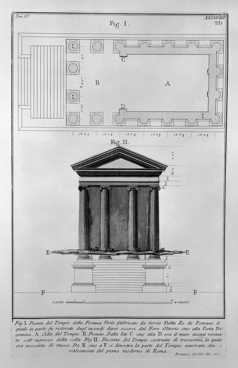 Portunus -templet af Giovanni Battista Piranesi