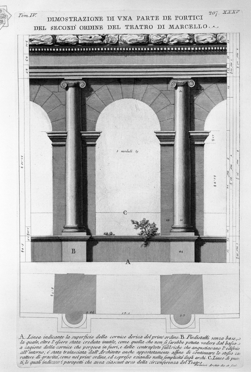 Teater i Marcellus af Giovanni Battista Piranesi