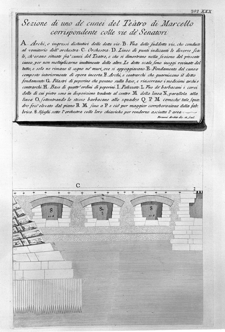 Teater i Marcellus af Giovanni Battista Piranesi