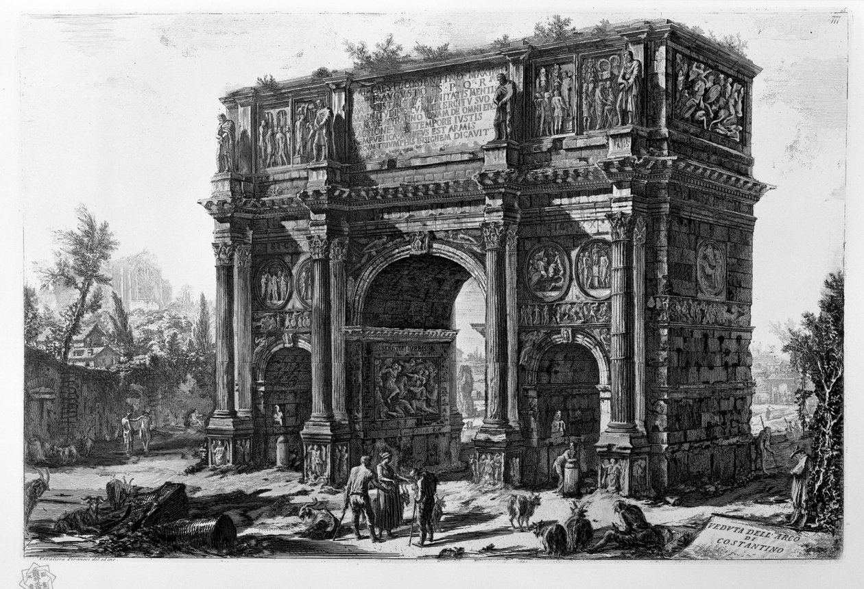 Udsigt over Konstantins bue af Giovanni Battista Piranesi
