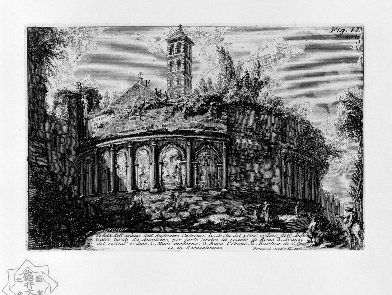 Udsigt over resterne af Castrense amfiteater af Giovanni Battista Piranesi
