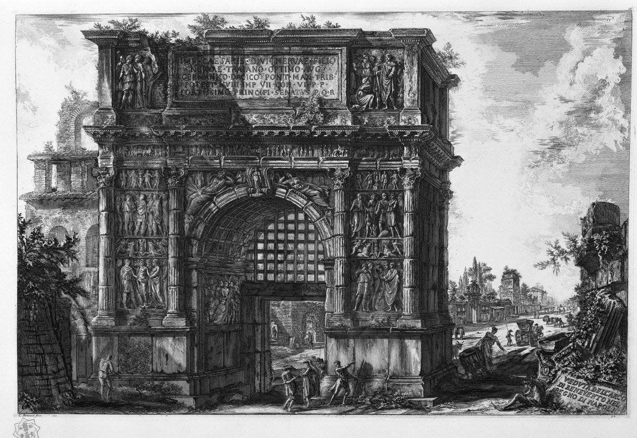 Udsigt over buen Benevento i kongeriget Napoli af Giovanni Battista Piranesi