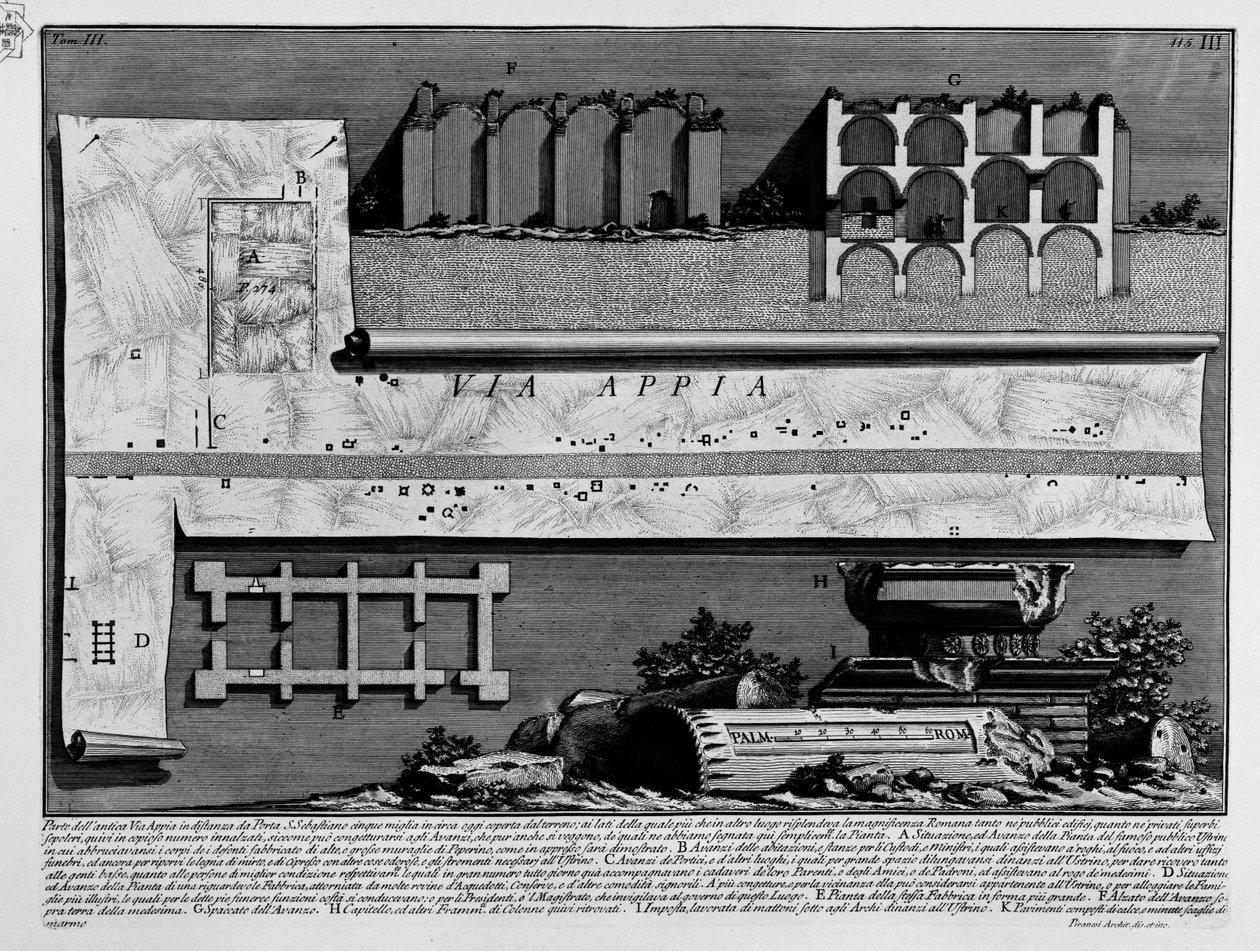 Via Appia af Giovanni Battista Piranesi