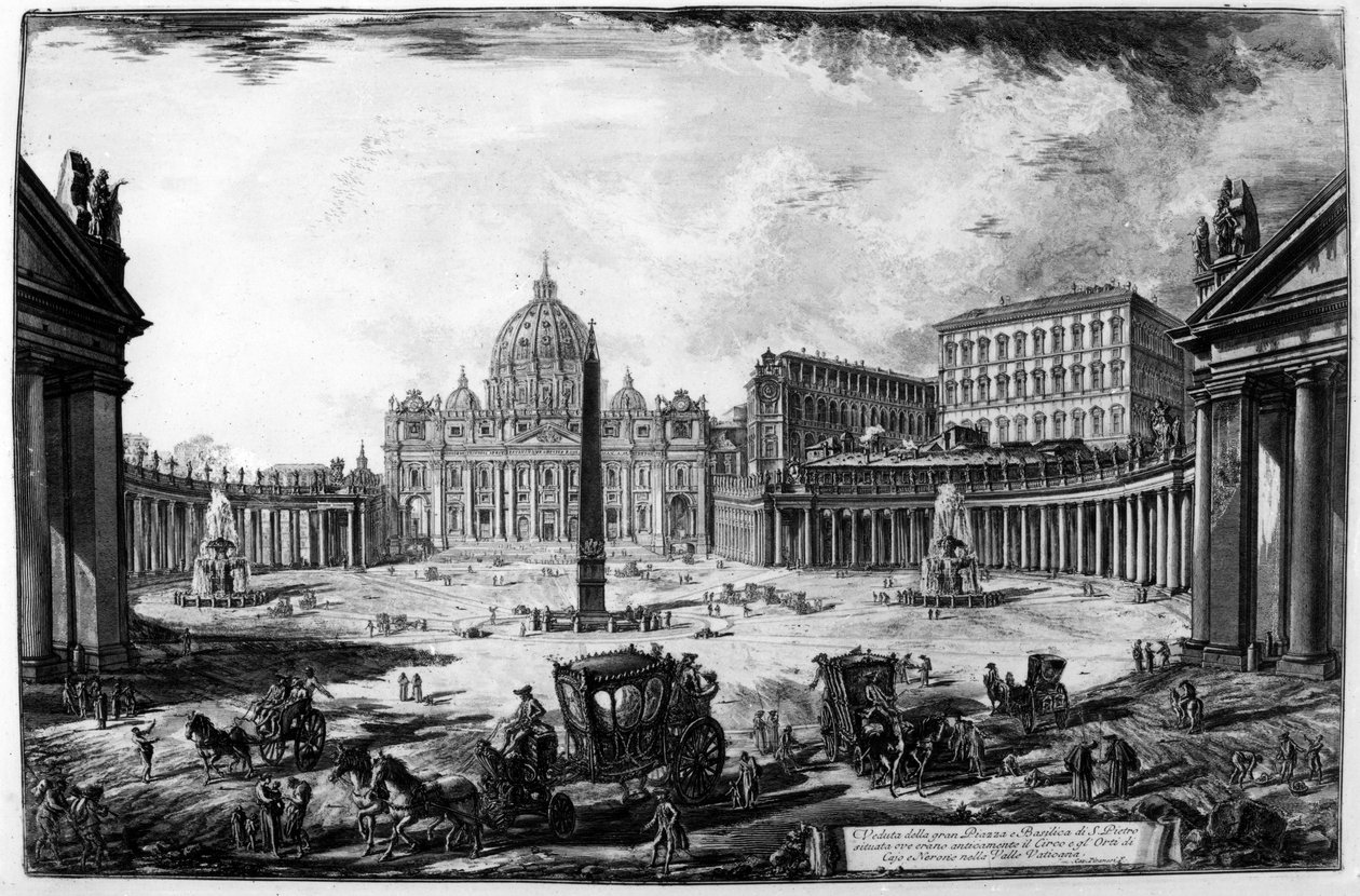 Udsigt over Peterskirken og Piazza, fra 