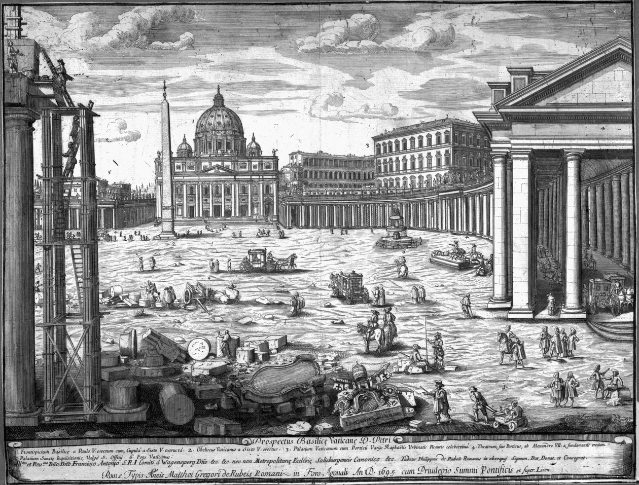 Udsigt over Peterskirken, Rom af Giovanni Battista Piranesi