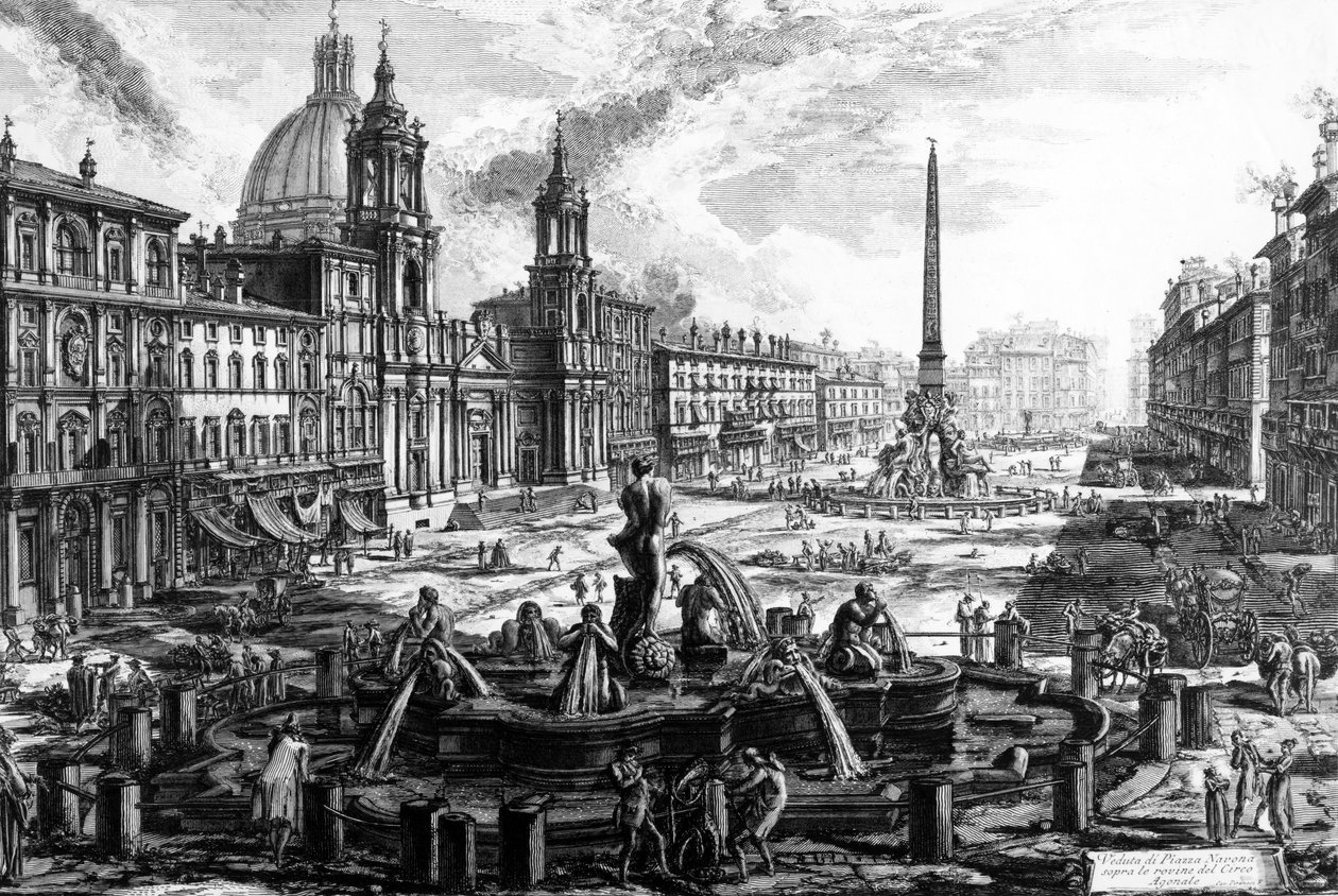 Udsigt over Piazza Navona, fra 