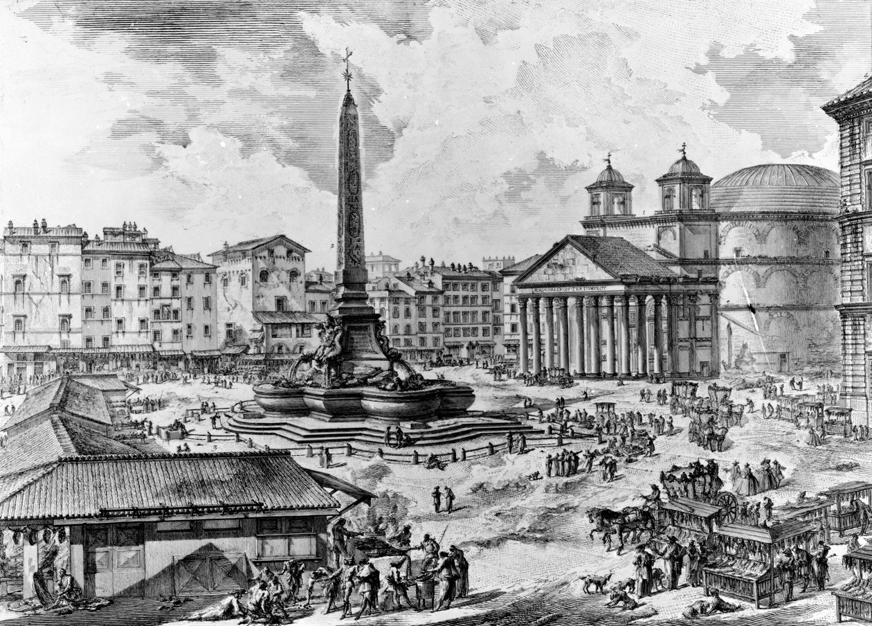 Udsigt over Piazza della Rotonda, fra 