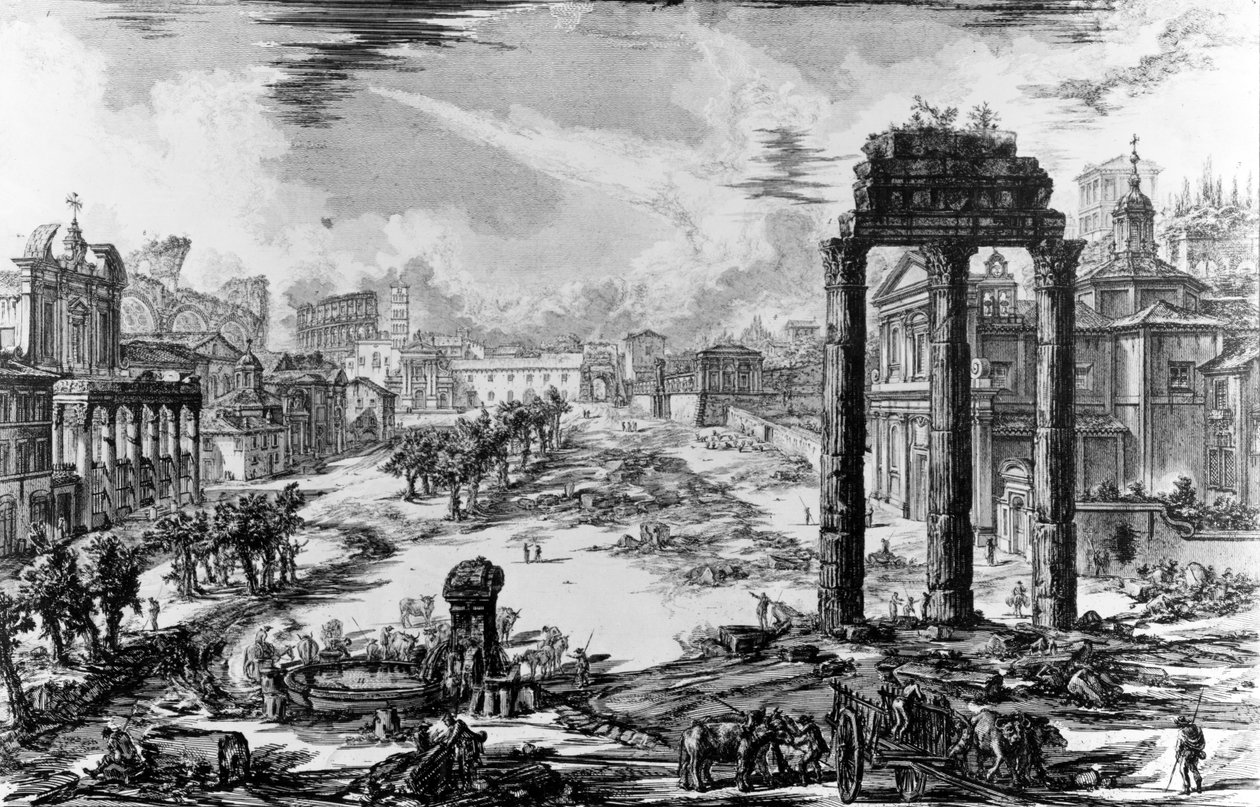 Udsigt over Forum Romanum, fra 
