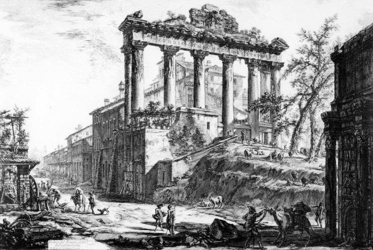 Udsigt over Temple of Concord, fra 