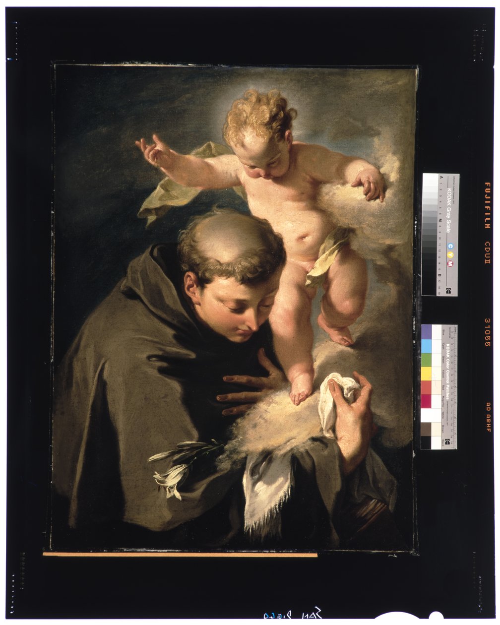 Sankt Antonius af Padovas syn omkring 1730 af Giovanni Battista Pittoni