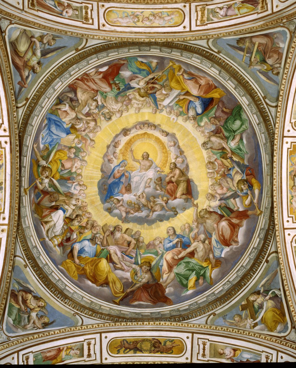 Interiør af kuplen på Salviati-kapellet, San Gregorio Magno al Celio, ca. 1600-03 af Giovanni Battista Ricci