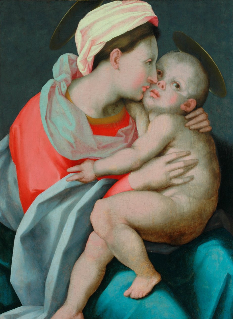Madonna og barn af Giovanni Battista Rosso Fiorentino