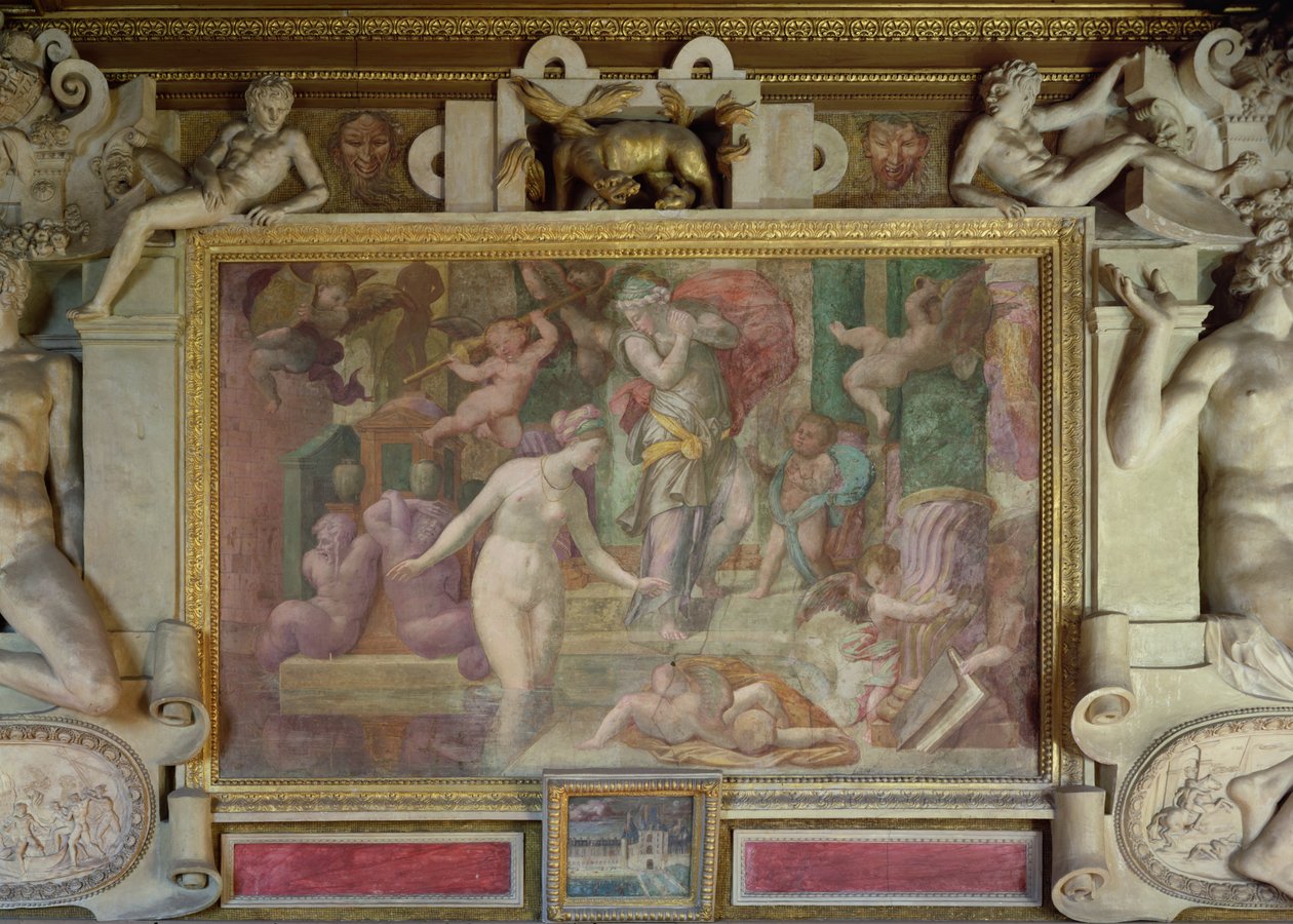 Venus ved springvandet, fra Galerie Francois I, 1535-40 af Giovanni Battista Rosso Fiorentino