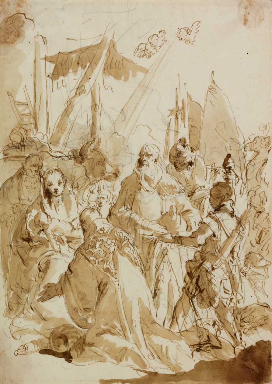 Tilbedelse af magi af Giovanni Battista Tiepolo