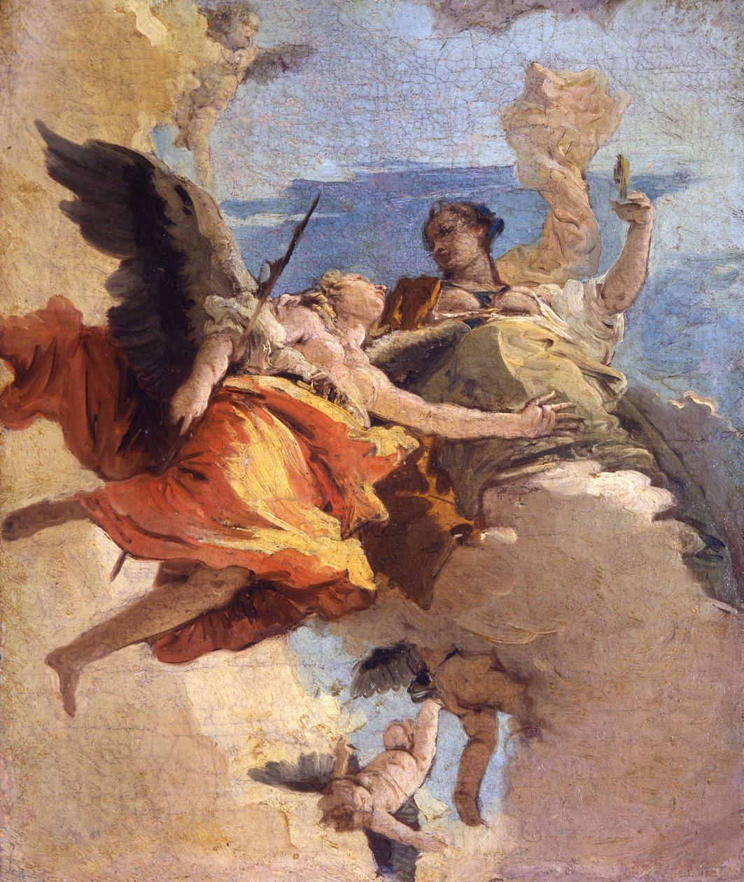Allegori om dyd og adel af Giovanni Battista Tiepolo