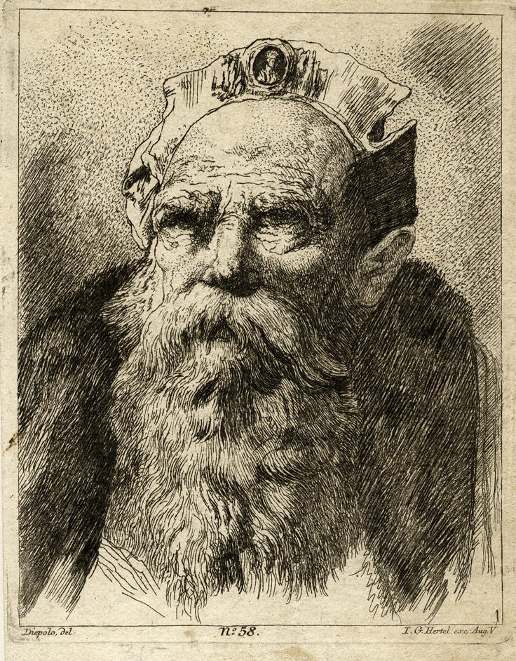 Portræt af en gammel mand af Giovanni Battista Tiepolo