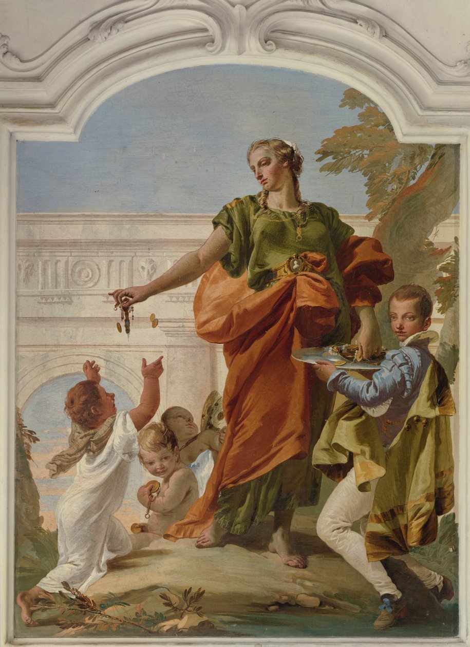 Velgørenhedsuddeling af almisse af Giovanni Battista Tiepolo
