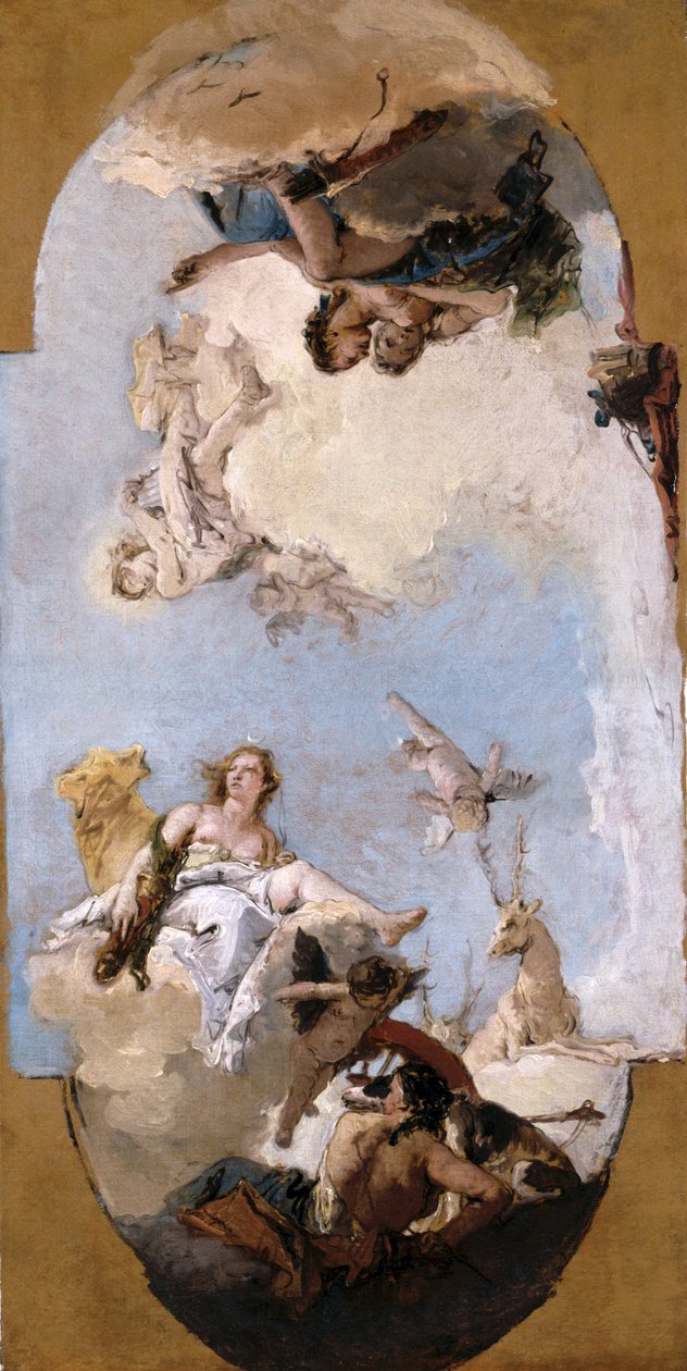 Diana, Apollo og Nymfer af Giovanni Battista Tiepolo