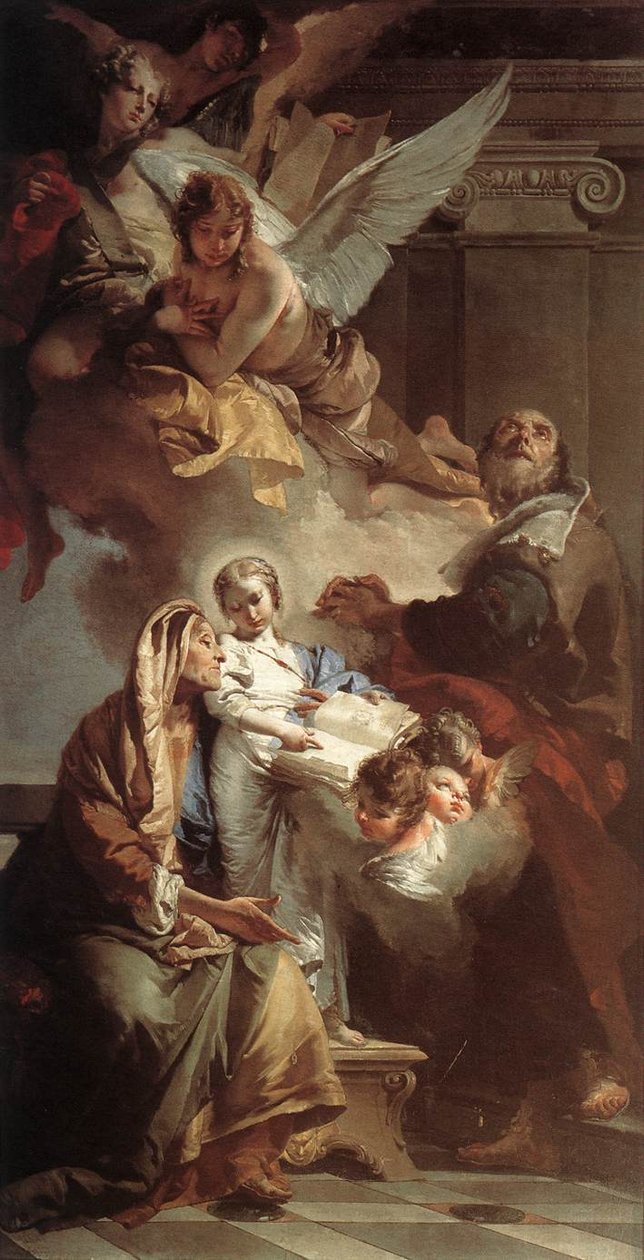 Uddannelse af jomfruen af Giovanni Battista Tiepolo