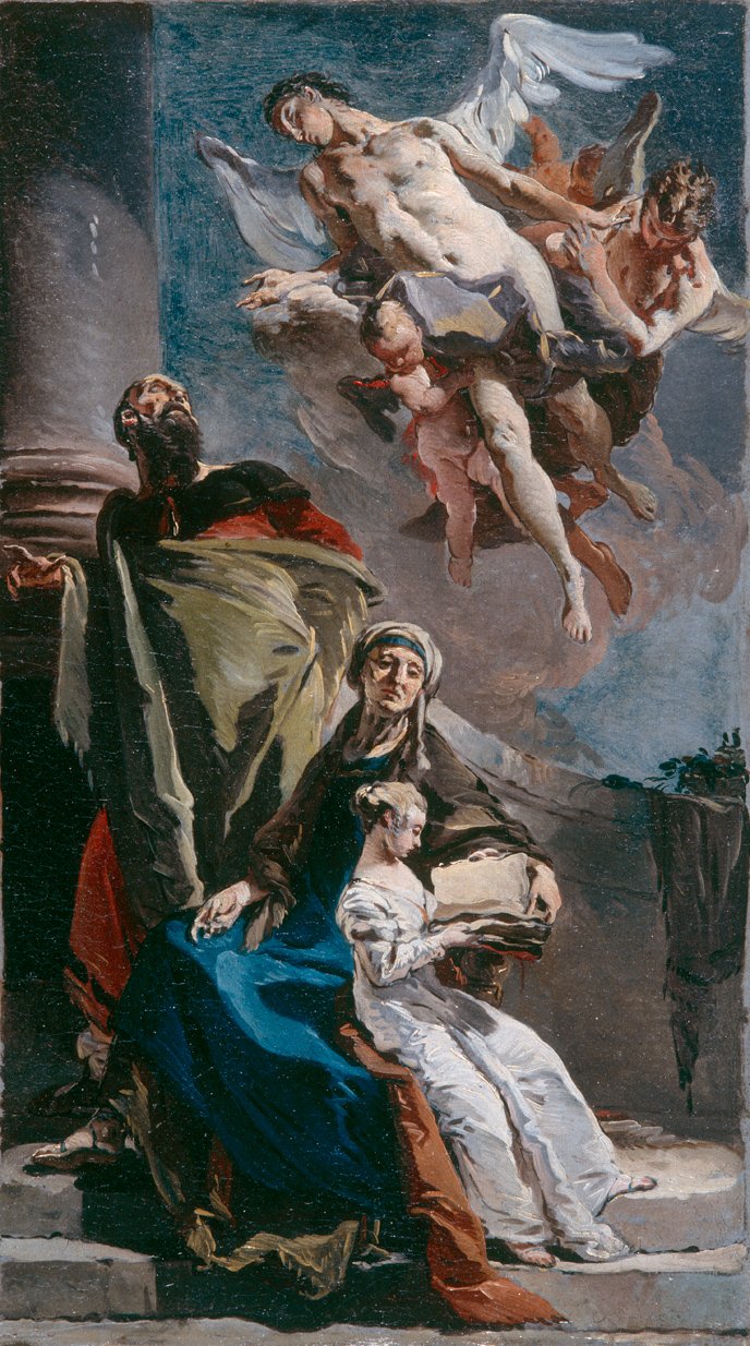 Uddannelse-af-jomfruen af Giovanni Battista Tiepolo