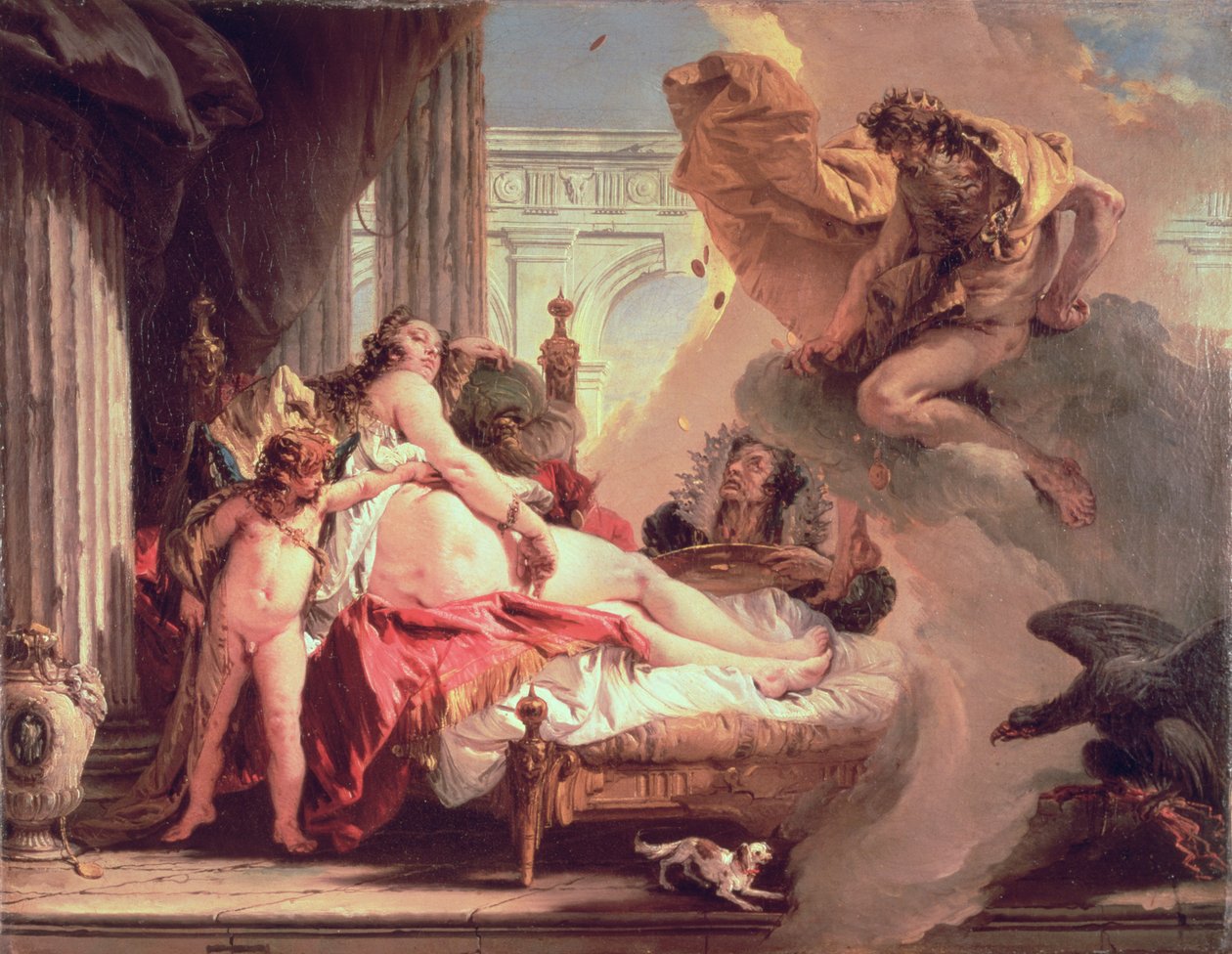 Jupiter og Danae, 1733-35 af Giovanni Battista Tiepolo