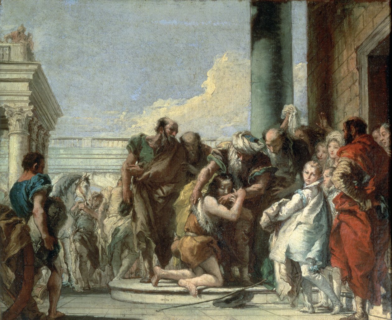 Den fortabte søns tilbagevenden, 1780 af Giovanni Battista Tiepolo