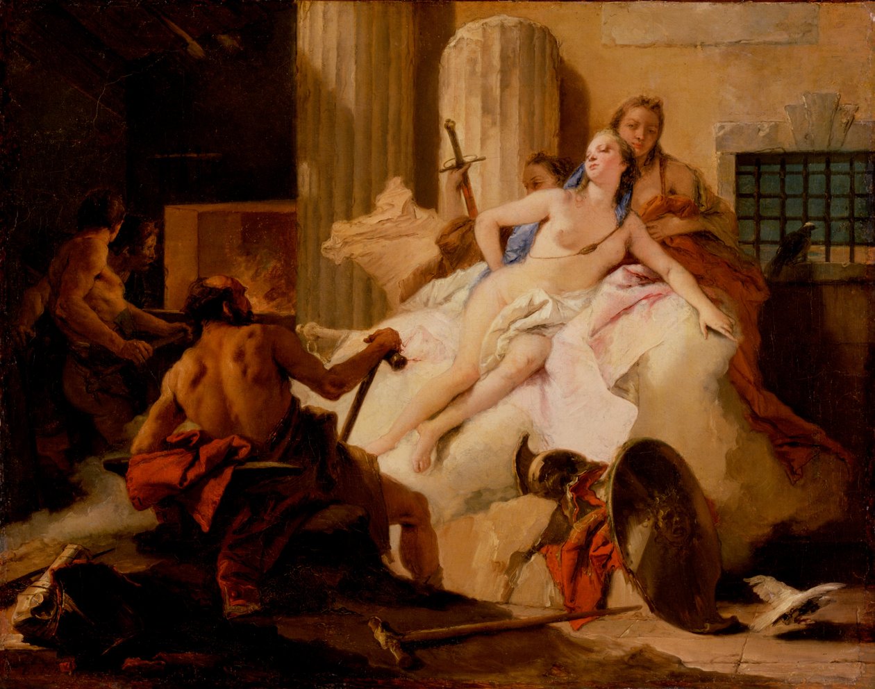 Skitse til Venus og Vulcan af Giovanni Battista Tiepolo