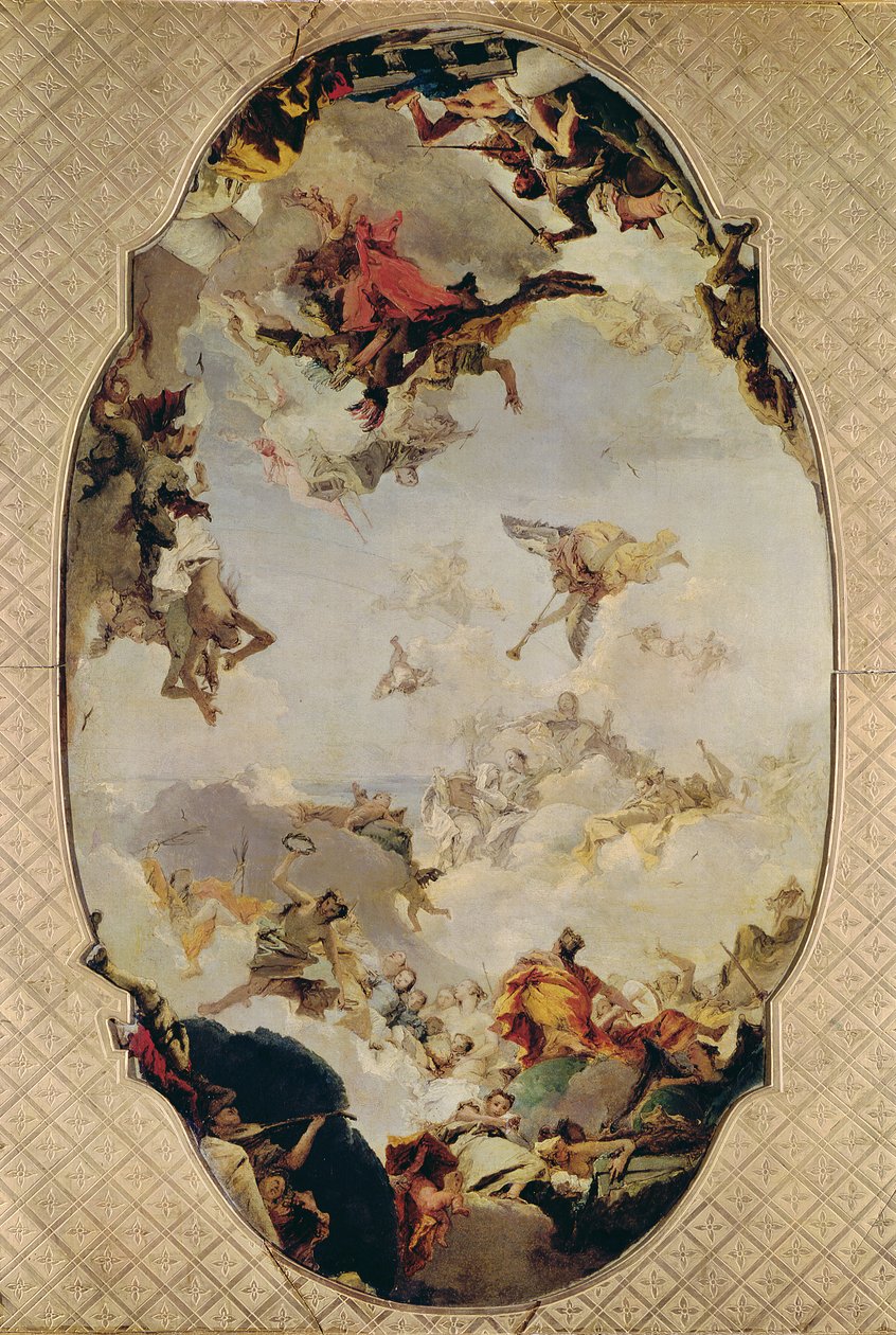 Skitse til The Apotheosis of the Pisani Family, 1760 (se også 145074) af Giovanni Battista Tiepolo