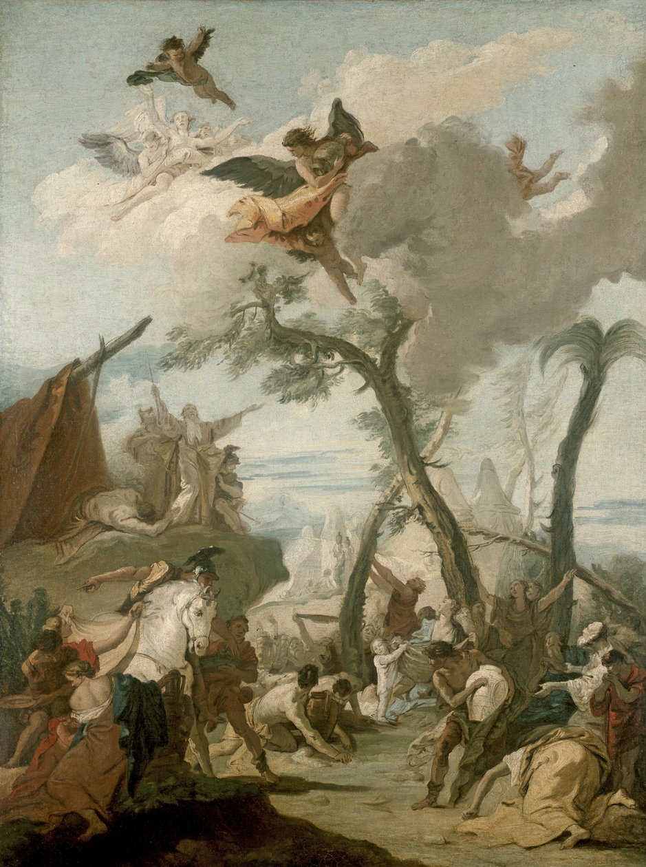The Gathering of the Manna, 1700-tallet af Giovanni Battista Tiepolo
