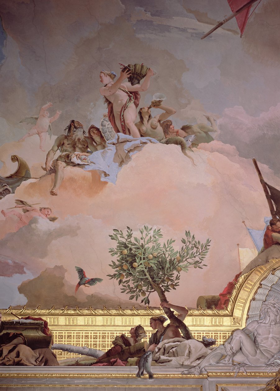 The Glory of Spain IV, fra tronrummets loft, 1764 (detaljer, se også 61757, 61758, 62096) af Giovanni Battista Tiepolo