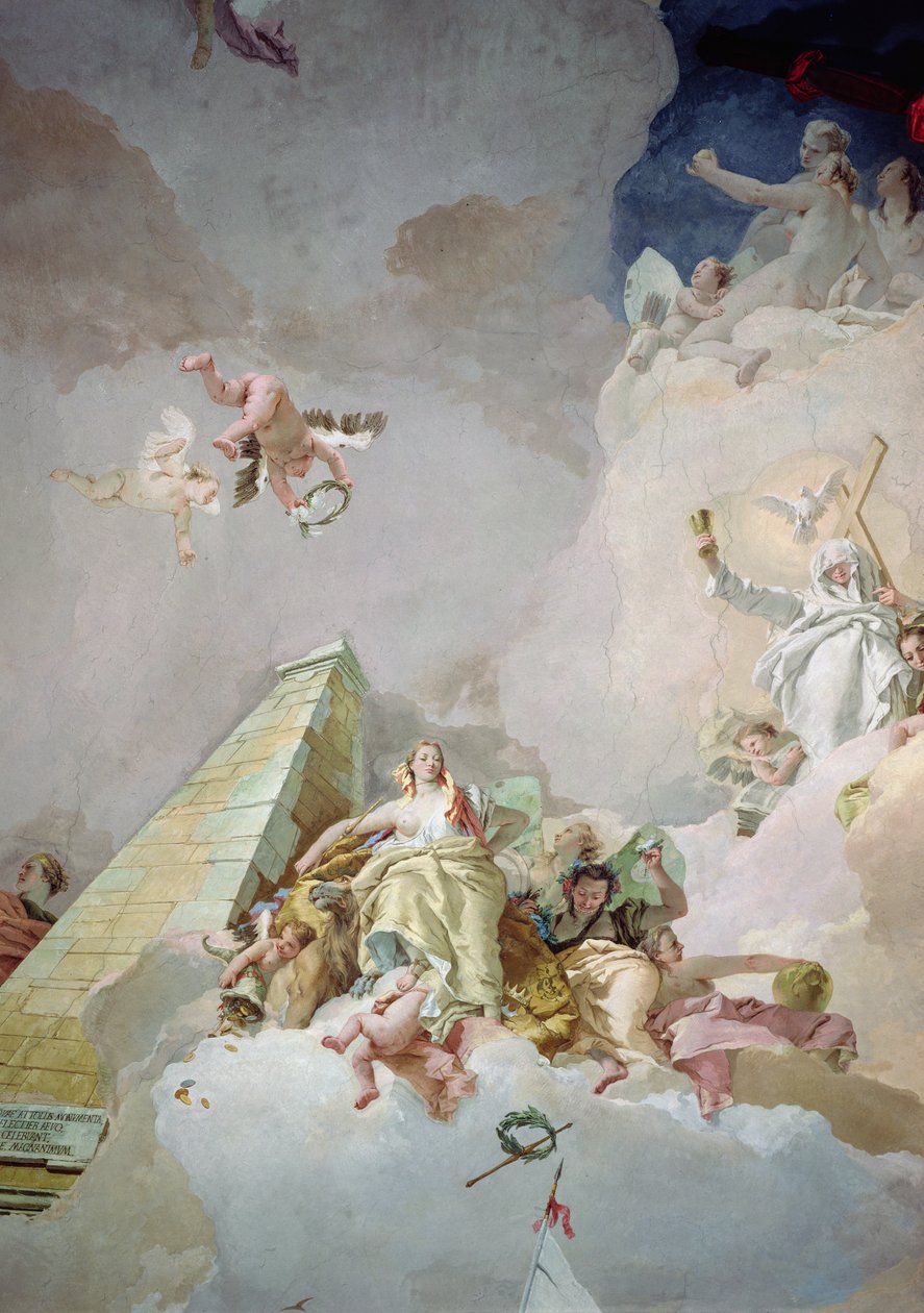 Spaniens herlighed, fra loftet i tronsalen, 1762-66 (detaljer, se også 61757, 61758, 62096, 62340 og 170577) af Giovanni Battista Tiepolo