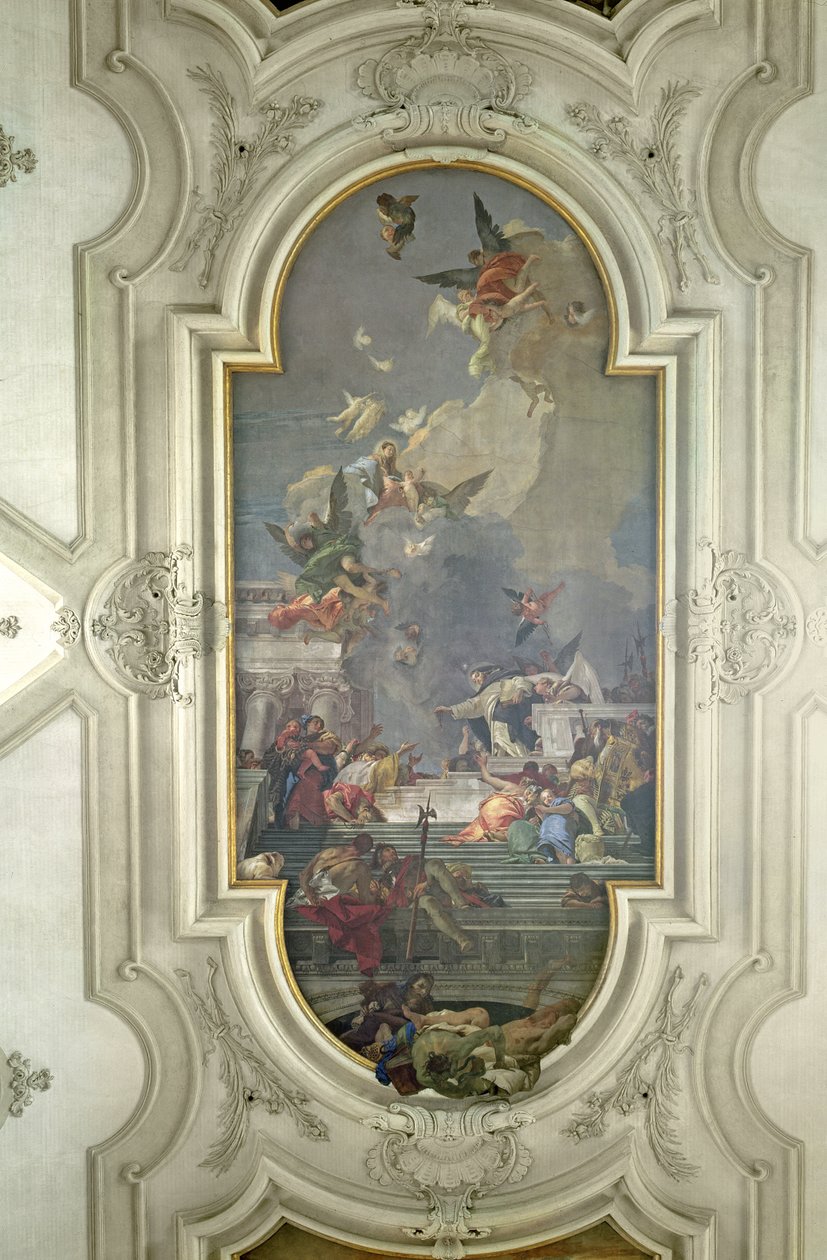 Rosenkransens institution af St. Dominic af Giovanni Battista Tiepolo