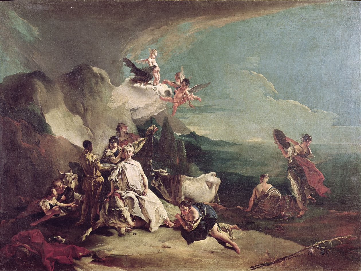 Europas voldtægt, 1720-21 af Giovanni Battista Tiepolo