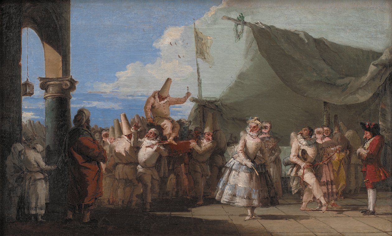 Pulcinellas triumf, 1753-54 af Giovanni Battista Tiepolo