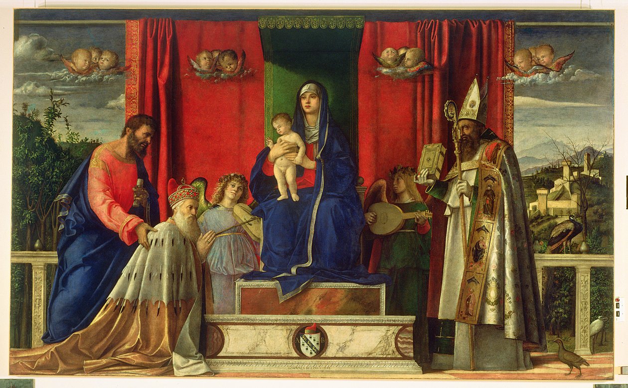 Madonna og barn (Barbarigos altertavle) 1488 af Giovanni Bellini