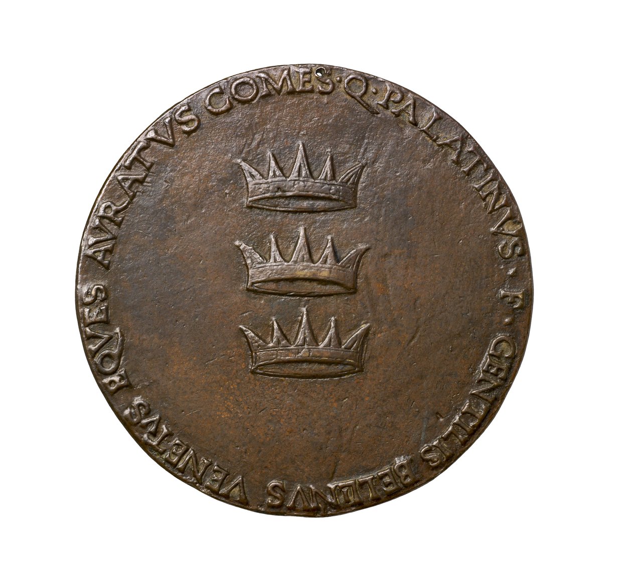 Renæssancemedalje fra Firenze, ca. 1480 (kobberbaseret legering) af Giovanni Bellini