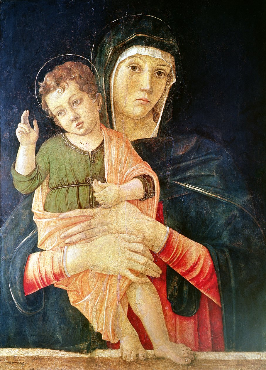 The Virgin and Child Blessing, 1460-70 (tempera på panel) af Giovanni Bellini