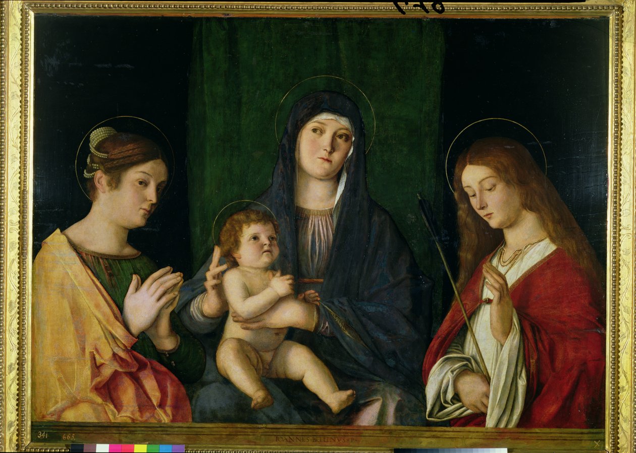 Jomfruen og barnet med den hellige Katarina og den hellige Ursula, ca. 1490 af Giovanni Bellini