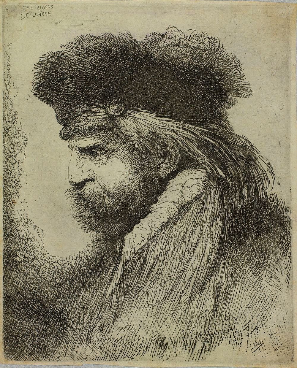 Store undersøgelser af hoveder i orientalsk hovedbeklædning af Giovanni Benedetto Castiglione