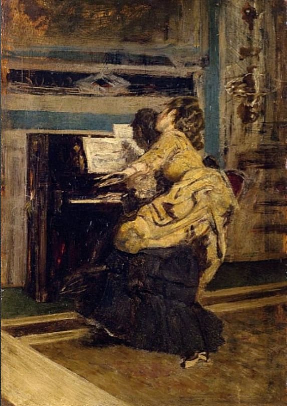  Gentleman at te PianonDeutsch: Mann am KlaviernPolish: Mezczyzna przy pianinien af Giovanni Boldini