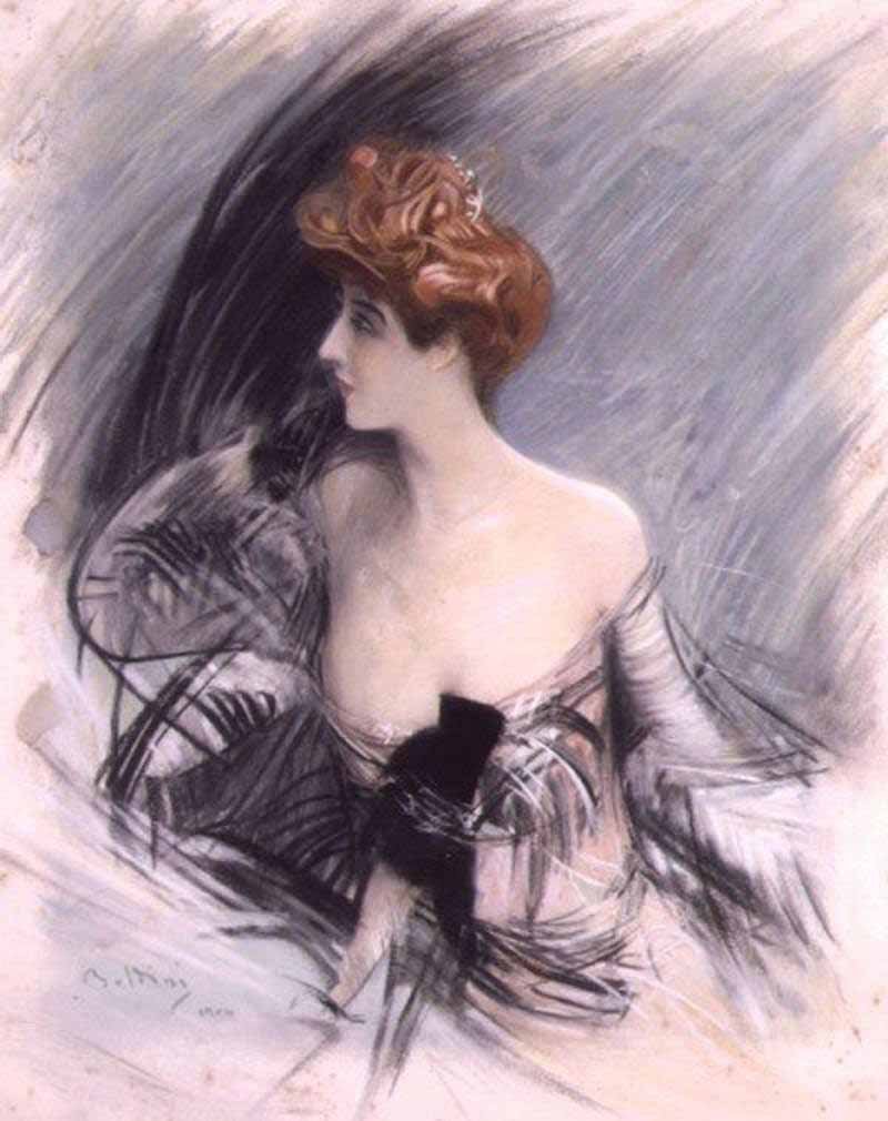  Portræt af Sarah Bernhardt ?n af Giovanni Boldini