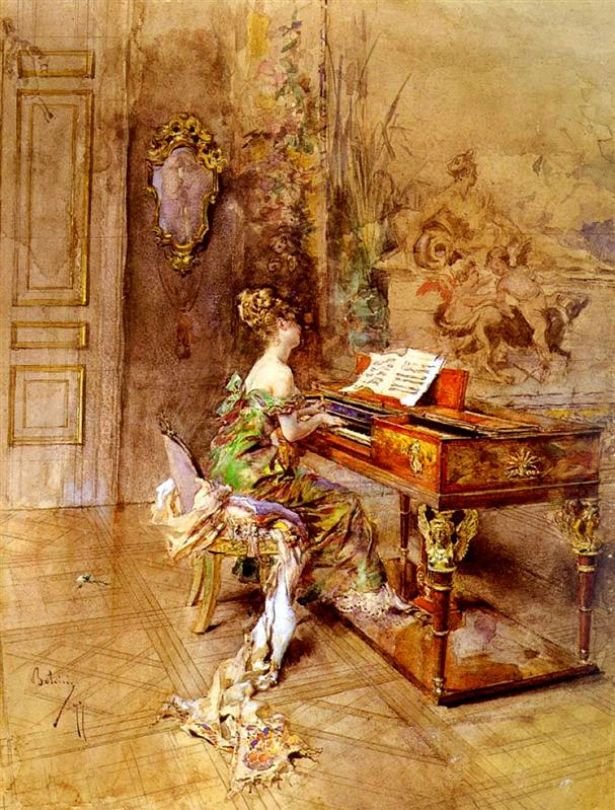 The Pianist Deutsch: Die Pianistin Polski: Pianist Man af Giovanni Boldini