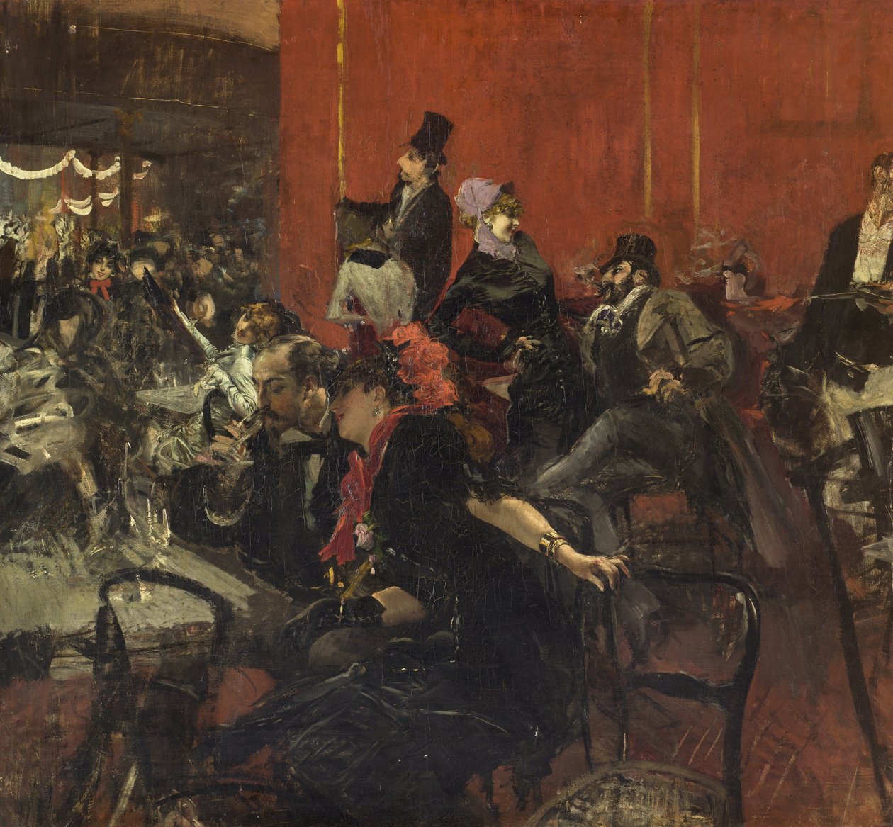 Festscene af Giovanni Boldini