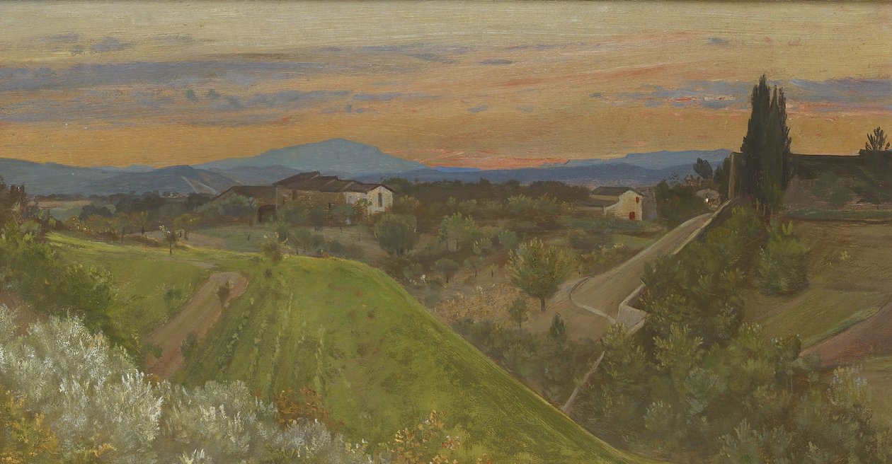 Udsigt over Monte Amiata, Toscana, ca.1880 af Giovanni Costa