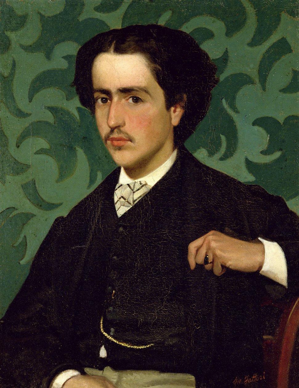 Portræt af en ung mand af Giovanni Fattori