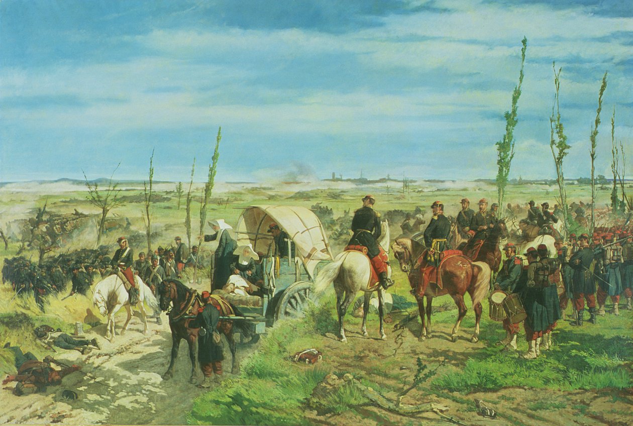 Den italienske lejr ved slaget ved Magenta, juni 1859 af Giovanni Fattori