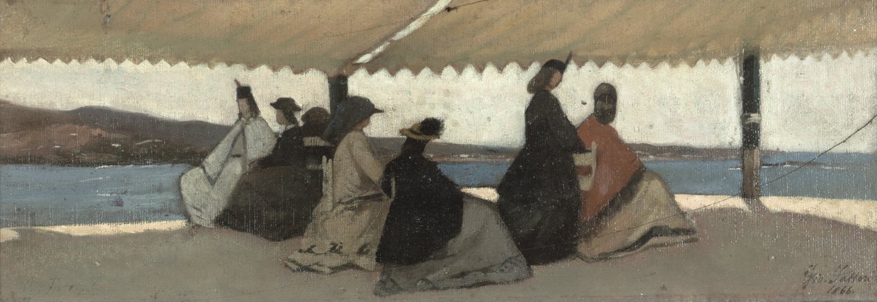 Rotunden ved Palmieri, 1866 af Giovanni Fattori