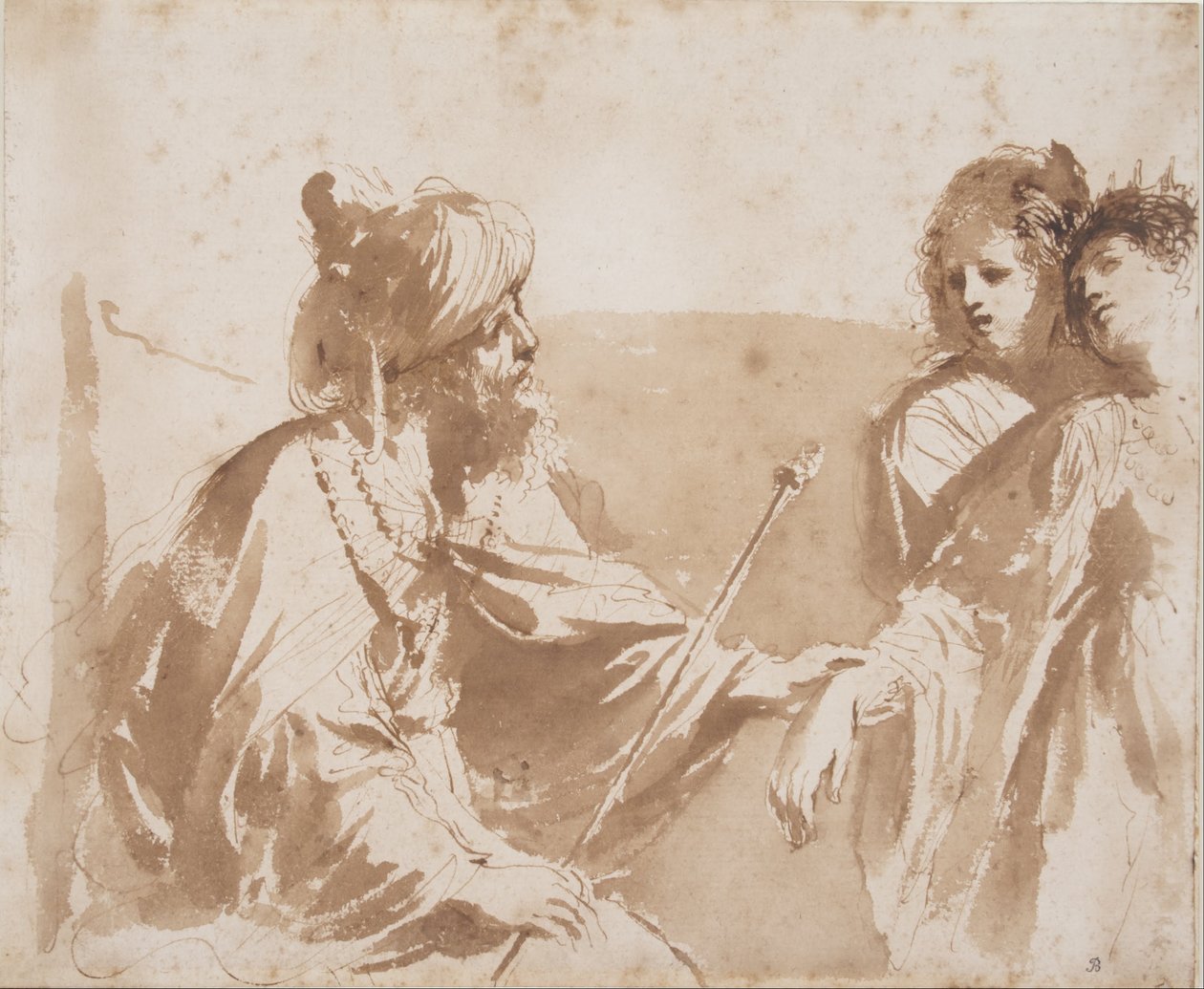 Ester foran Ahasveros af Giovanni Francesco Barbieri