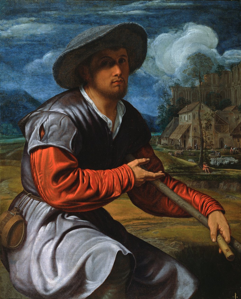 Hyrde med fløjte af Giovanni Girolamo Savoldo